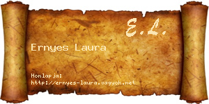 Ernyes Laura névjegykártya